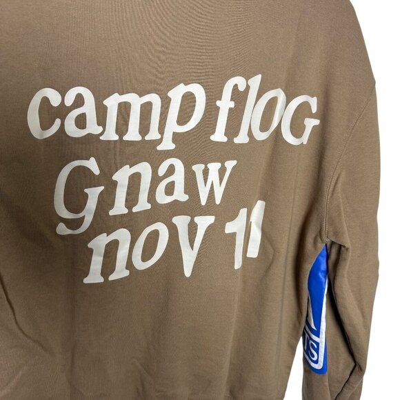 Nagri  Lucky Me I See Ghosts Sweatshirt Brown Camp Flog Gnaw Graphic Mens XL - Picture 6 of 9